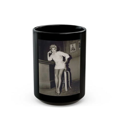 Barbara Nichols #287 (Vintage Female Icon) Black Coffee Mug-15oz-Go Mug Yourself