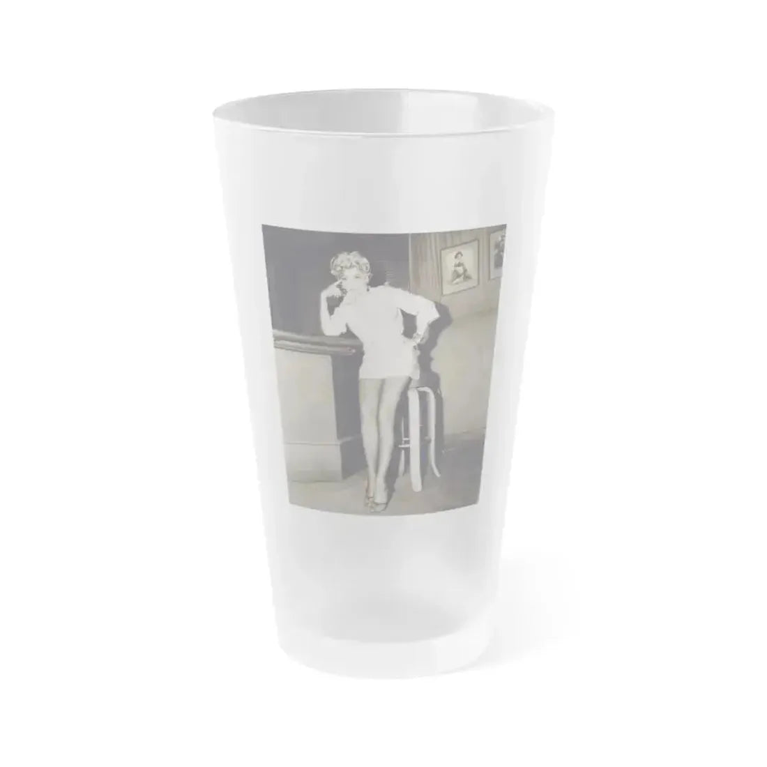 Barbara Nichols #287 (Vintage Female Icon) Frosted Pint Glass 16oz 16oz Frosted - Go Mug Yourself