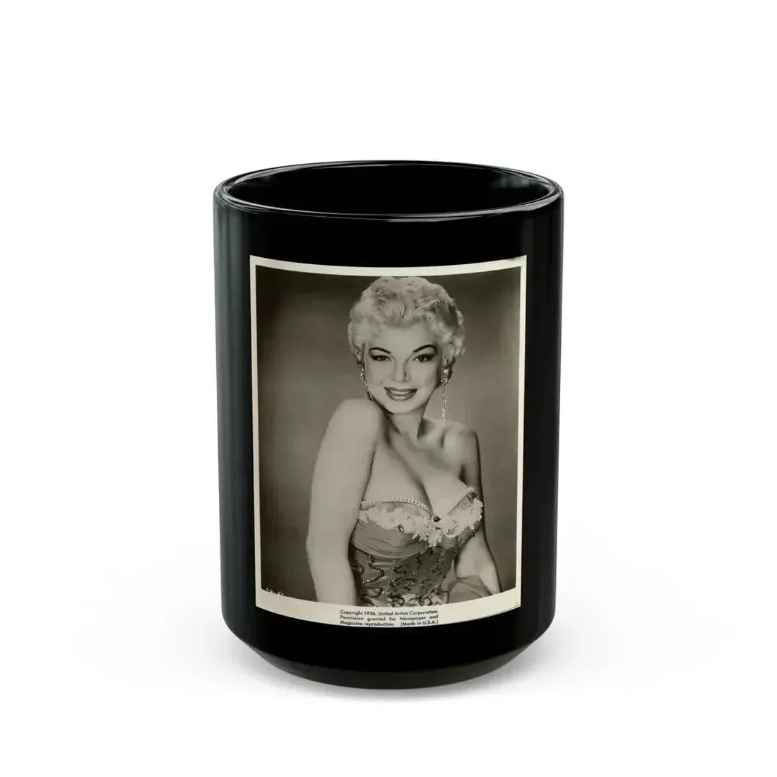 Barbara Nichols #292 (Vintage Female Icon) Black Coffee Mug 15oz - Go Mug Yourself