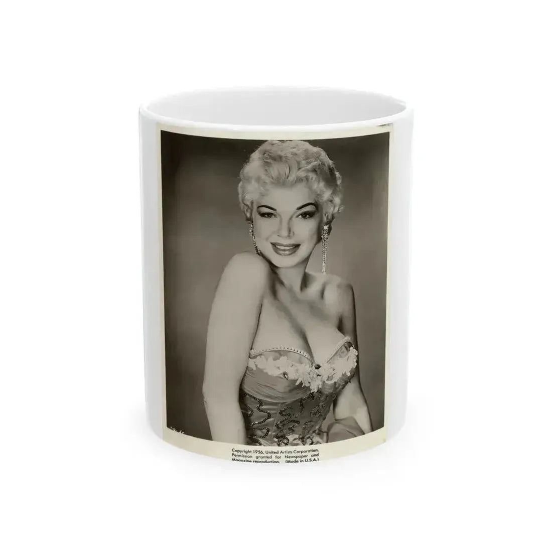 Barbara Nichols #292 (Vintage Female Icon) White Coffee Mug 11oz - Go Mug Yourself