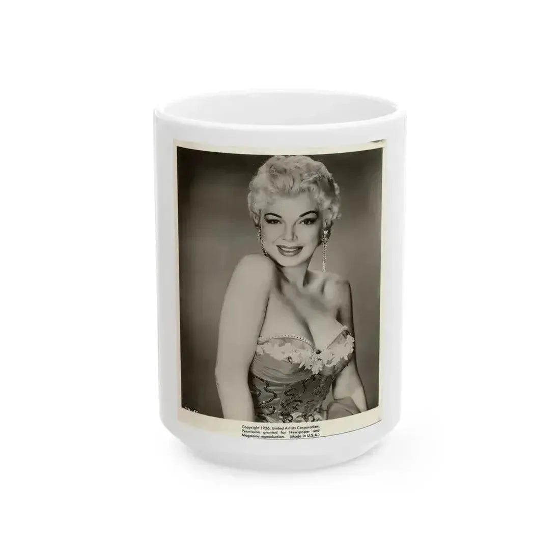Barbara Nichols #292 (Vintage Female Icon) White Coffee Mug 15oz - Go Mug Yourself