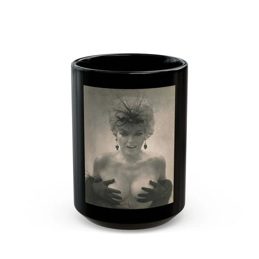 Barbara Nichols #296 (Vintage Female Icon) Black Coffee Mug-15oz-Go Mug Yourself