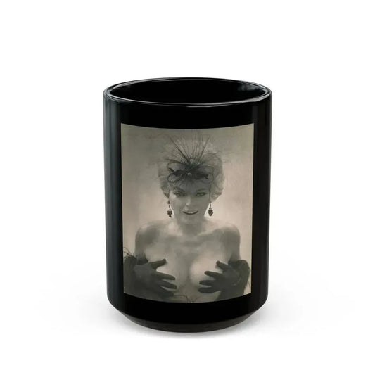 Barbara Nichols #296 (Vintage Female Icon) Black Coffee Mug 15oz - Go Mug Yourself
