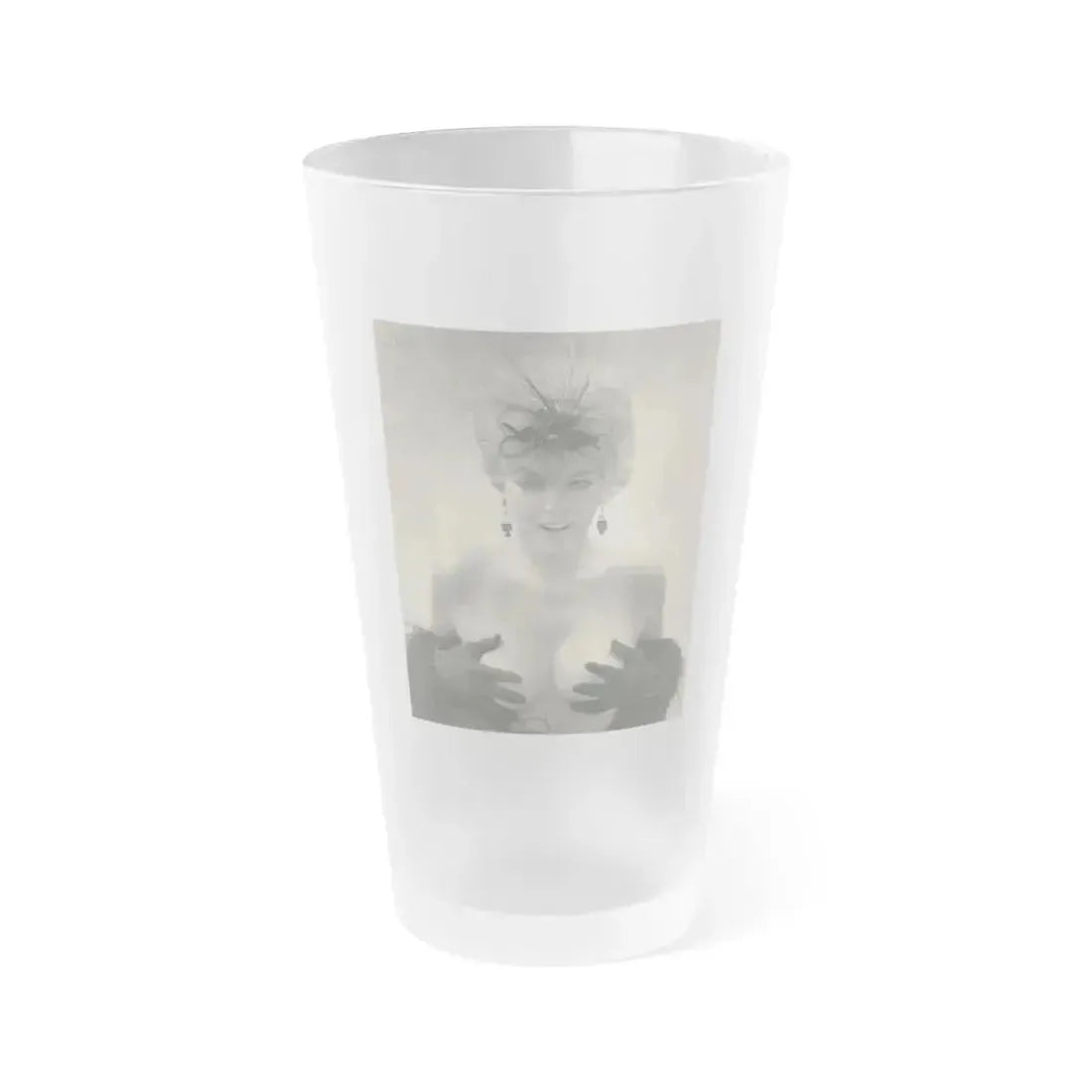 Barbara Nichols #296 (Vintage Female Icon) Frosted Pint Glass 16oz 16oz Frosted - Go Mug Yourself