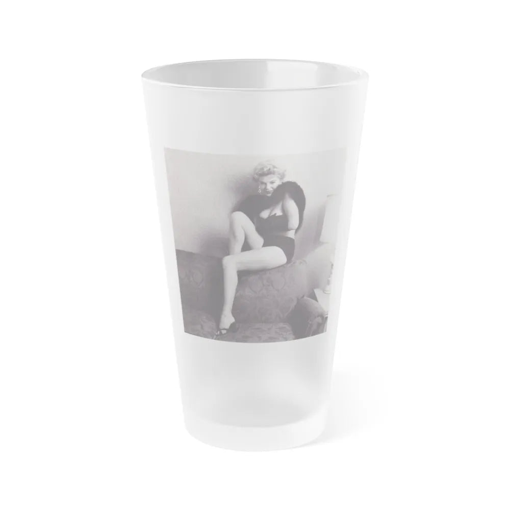 Barbara Nichols #297 (Vintage Female Icon) Frosted Pint Glass 16oz-16oz-Frosted-Go Mug Yourself