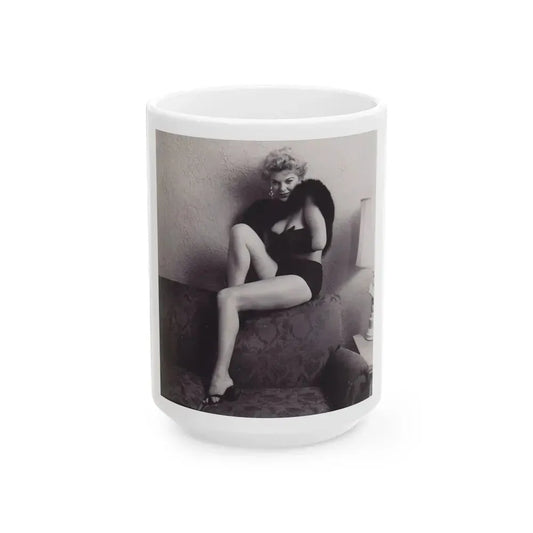 Barbara Nichols #297 (Vintage Female Icon) White Coffee Mug 15oz - Go Mug Yourself