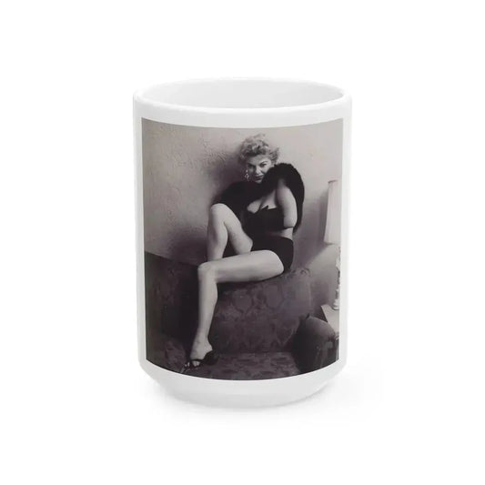 Barbara Nichols #297 (Vintage Female Icon) White Coffee Mug 15oz - Go Mug Yourself