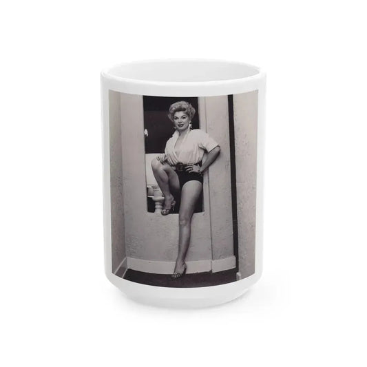 Barbara Nichols #298 (Vintage Female Icon) White Coffee Mug 15oz - Go Mug Yourself
