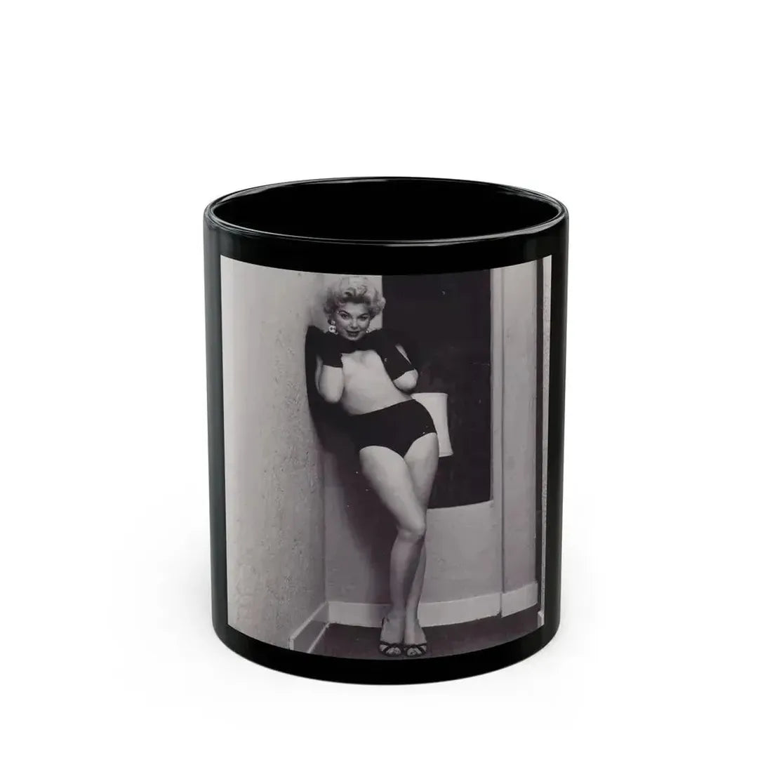Barbara Nichols #300 (Vintage Female Icon) Black Coffee Mug 11oz - Go Mug Yourself
