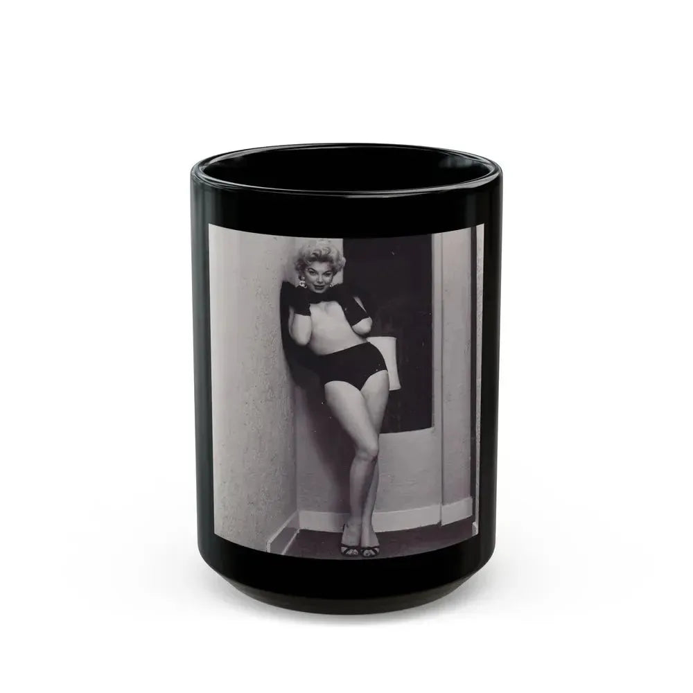 Barbara Nichols #300 (Vintage Female Icon) Black Coffee Mug 15oz - Go Mug Yourself