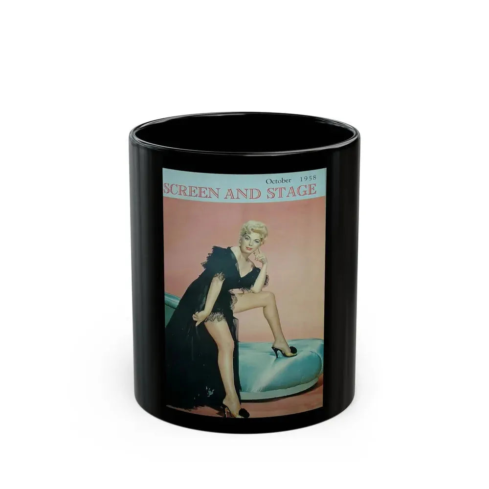 Barbara Nichols #301 - Mag. Cover (Vintage Female Icon) Black Coffee Mug 11oz - Go Mug Yourself
