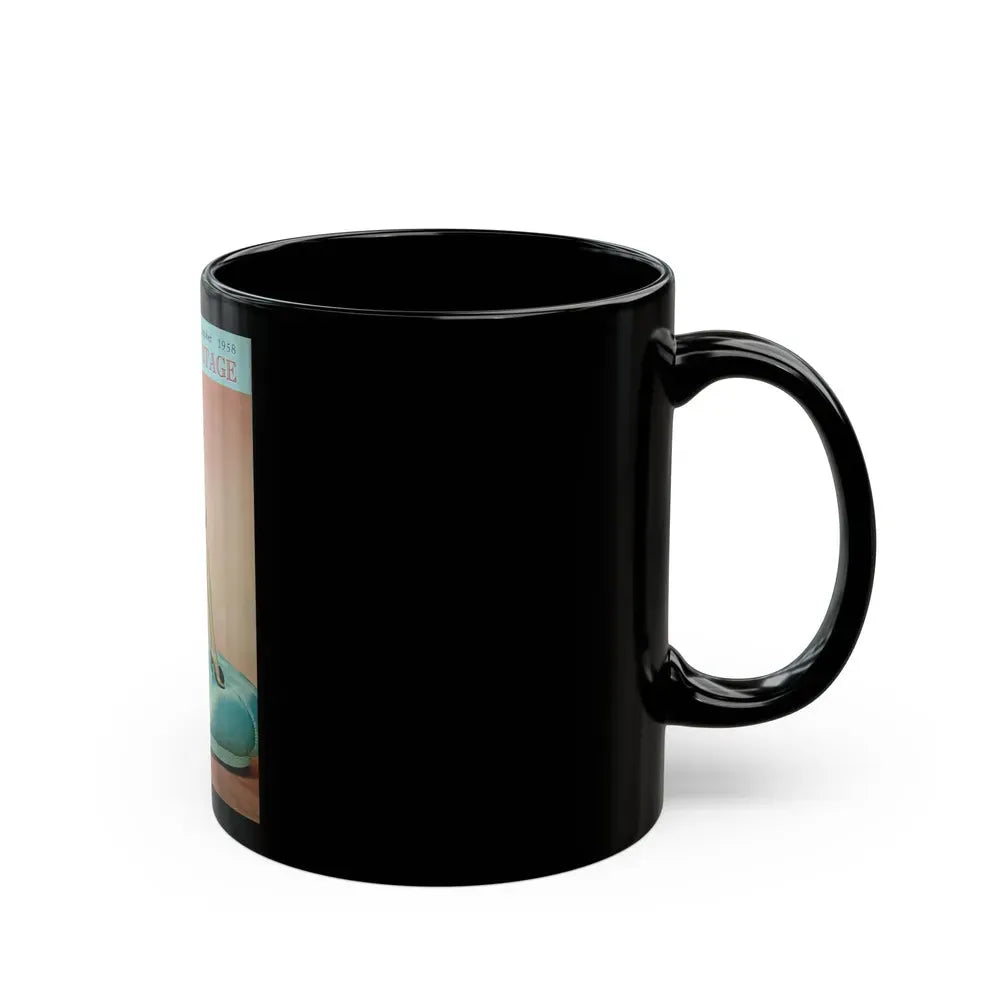 Barbara Nichols #301 - Mag. Cover (Vintage Female Icon) Black Coffee Mug - Go Mug Yourself