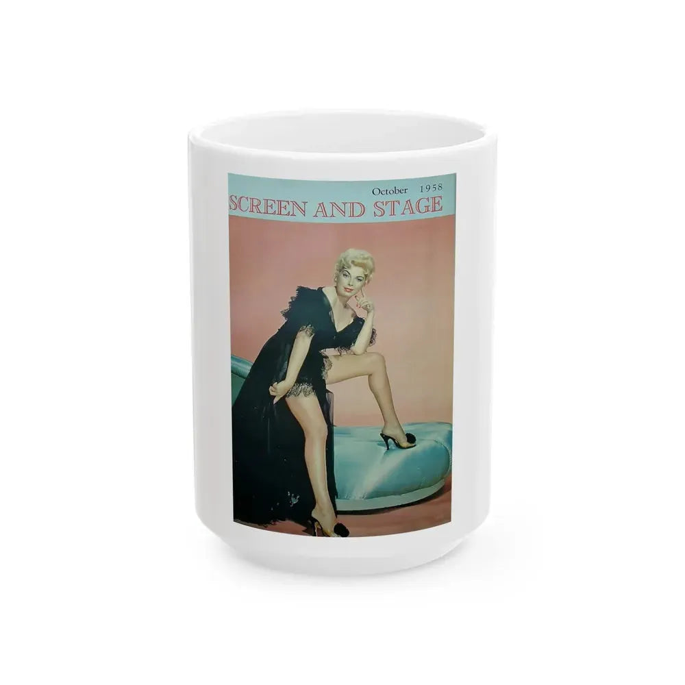 Barbara Nichols #301 - Mag. Cover (Vintage Female Icon) White Coffee Mug 15oz - Go Mug Yourself
