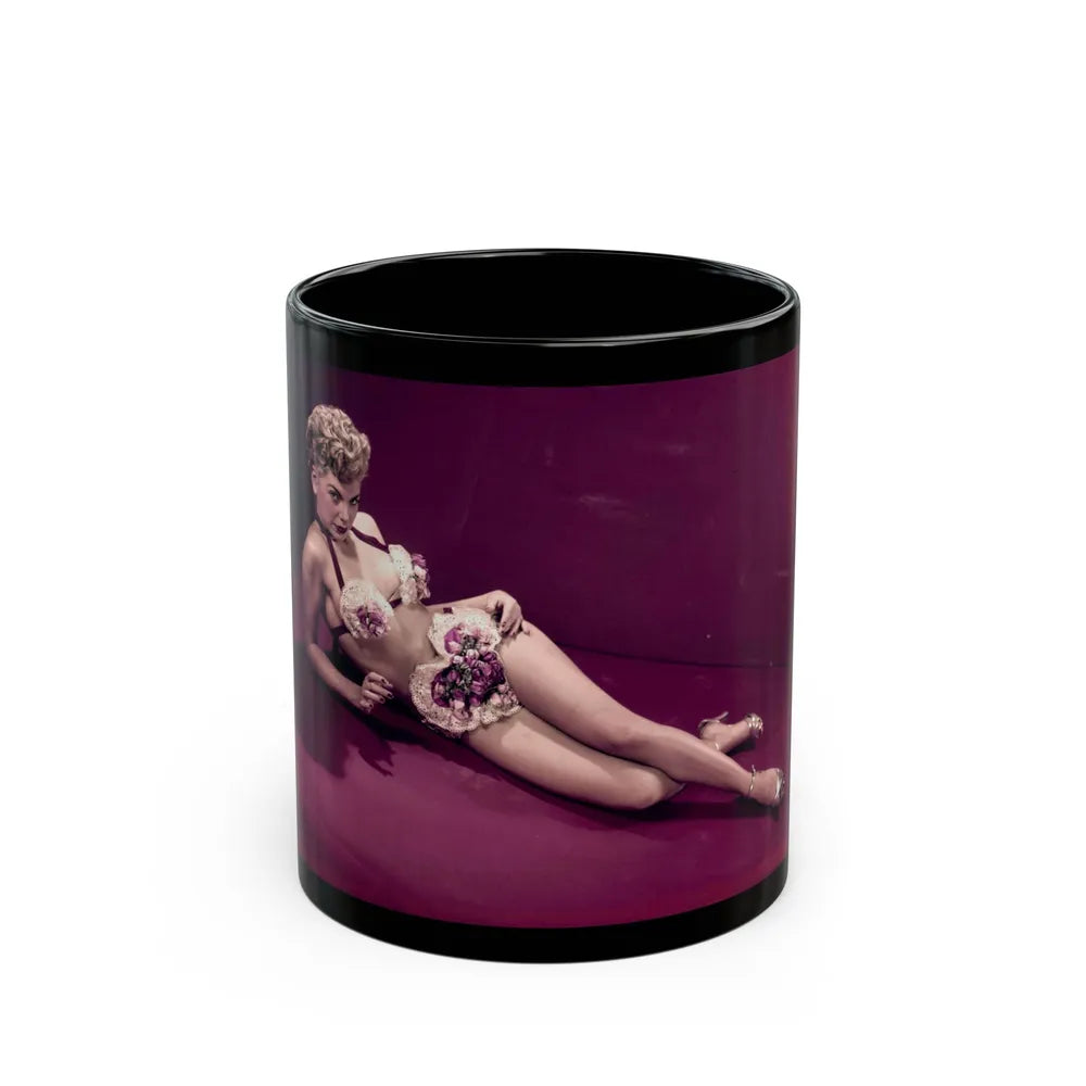 Barbara Nichols #302 (Vintage Female Icon) Black Coffee Mug-11oz-Go Mug Yourself