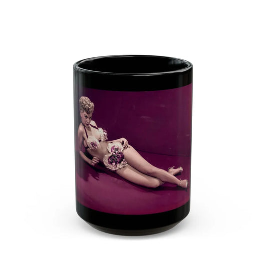 Barbara Nichols #302 (Vintage Female Icon) Black Coffee Mug-15oz-Go Mug Yourself