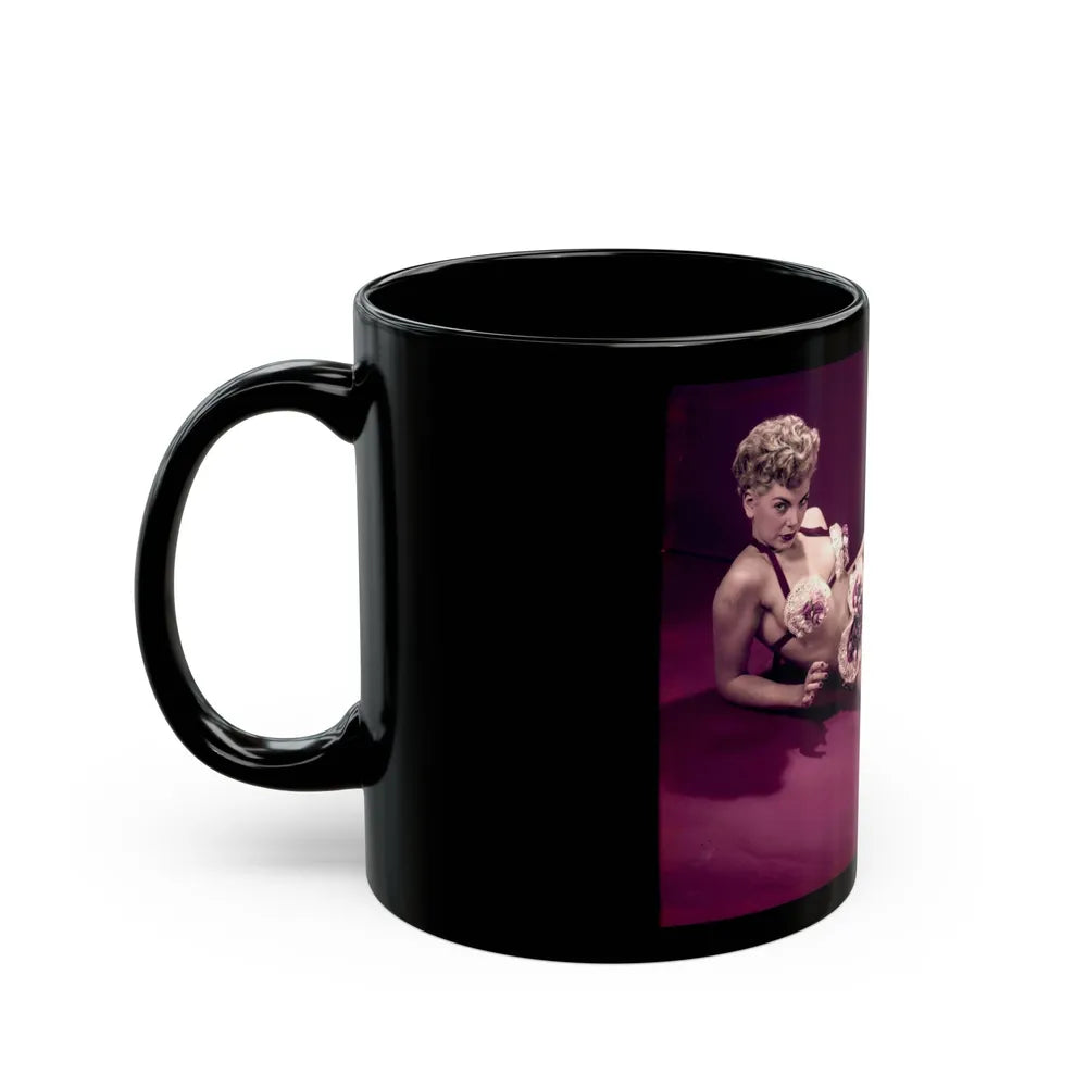 Barbara Nichols #302 (Vintage Female Icon) Black Coffee Mug-Go Mug Yourself