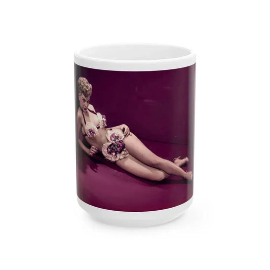 Barbara Nichols #302 (Vintage Female Icon) White Coffee Mug 15oz - Go Mug Yourself