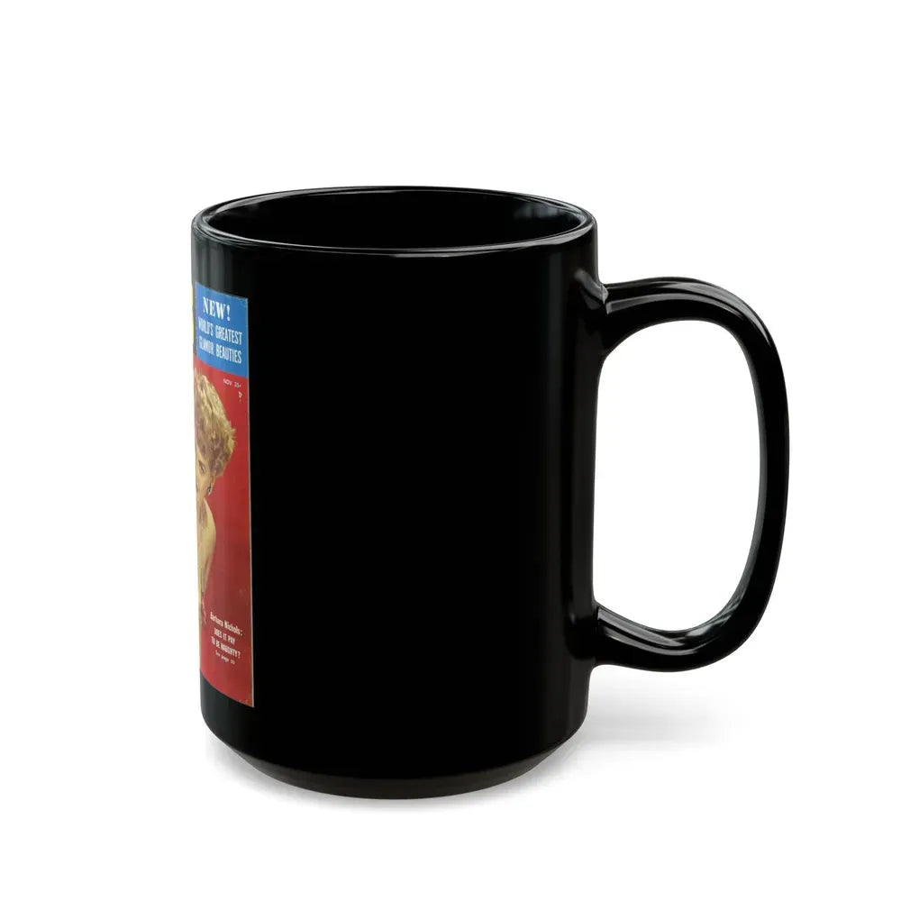 Barbara Nichols #306 - Mag. Cover (Vintage Female Icon) Black Coffee Mug - Go Mug Yourself