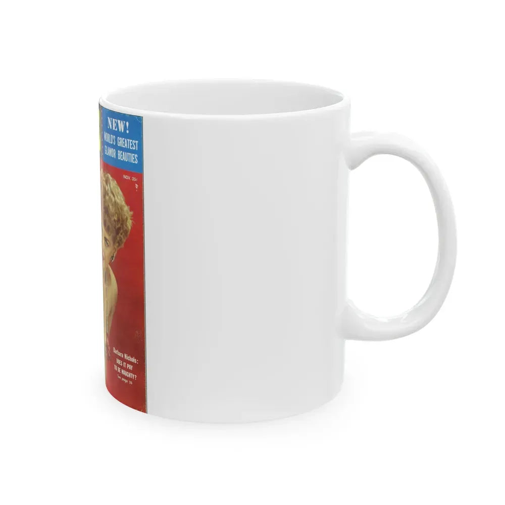 Barbara Nichols #306 - Mag. Cover (Vintage Female Icon) White Coffee Mug - Go Mug Yourself