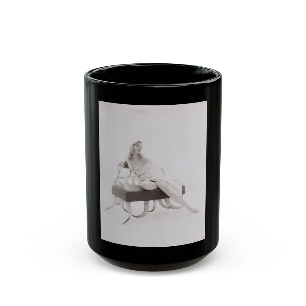 Barbara Nichols #308 (Vintage Female Icon) Black Coffee Mug-15oz-Go Mug Yourself