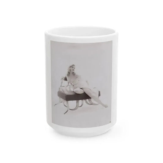 Barbara Nichols #308 (Vintage Female Icon) White Coffee Mug 15oz - Go Mug Yourself
