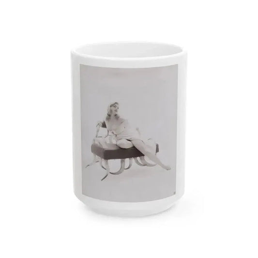 Barbara Nichols #308 (Vintage Female Icon) White Coffee Mug 15oz - Go Mug Yourself