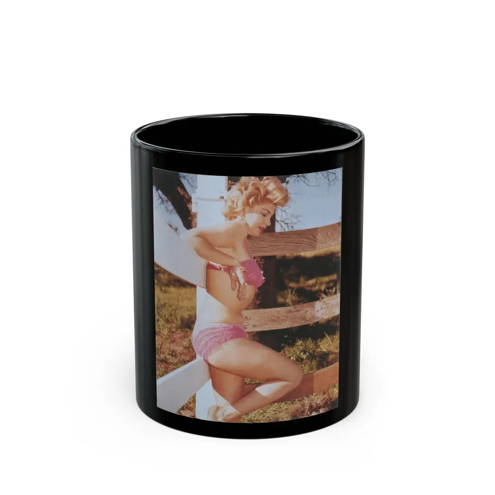 Barbara Nichols #32 (Vintage Female Icon) Black Coffee Mug-11oz-Go Mug Yourself