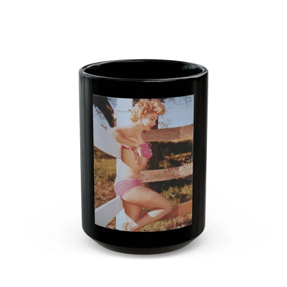 Barbara Nichols #32 (Vintage Female Icon) Black Coffee Mug-15oz-Go Mug Yourself