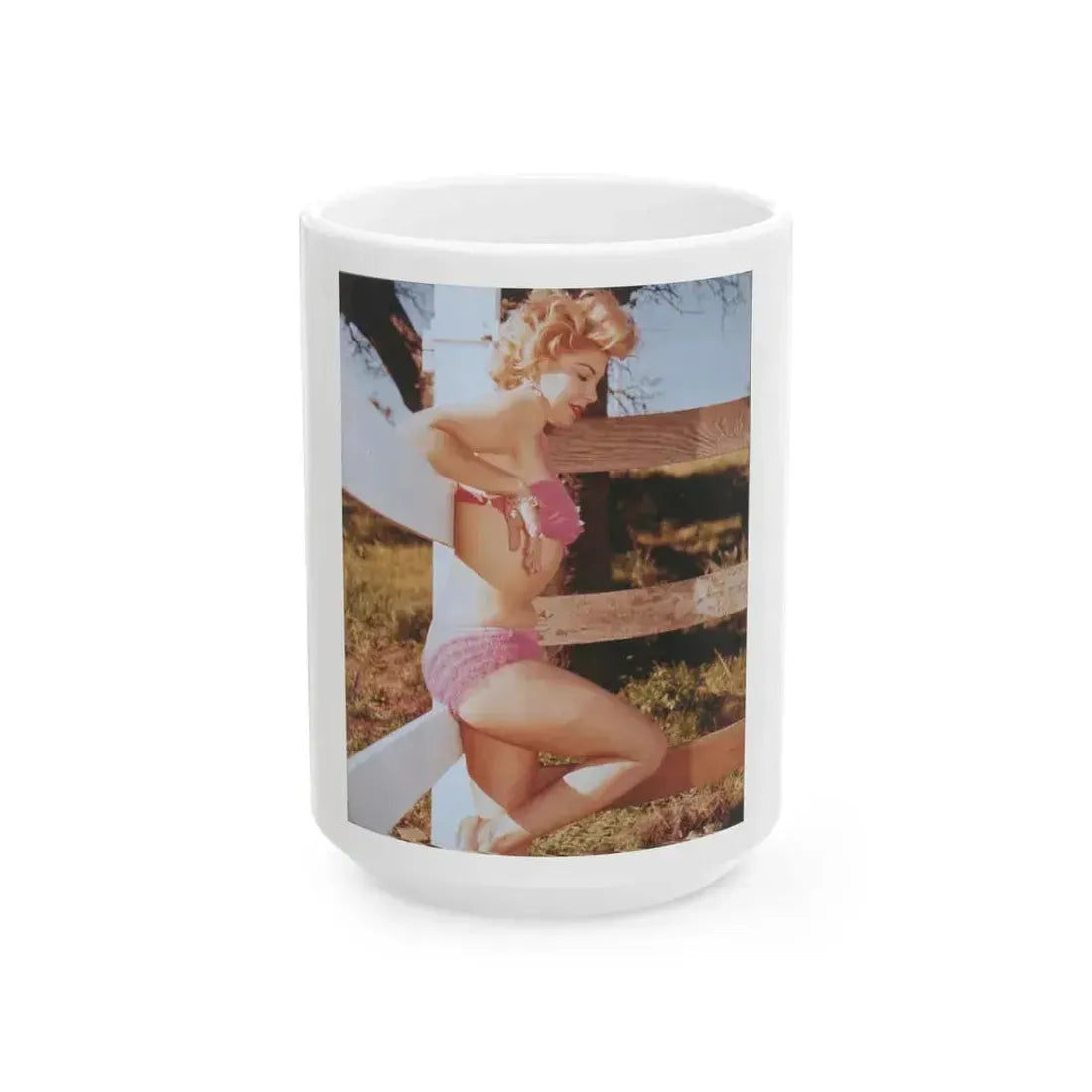Barbara Nichols #32 (Vintage Female Icon) White Coffee Mug 15oz - Go Mug Yourself