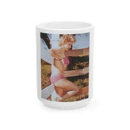Barbara Nichols #32 (Vintage Female Icon) White Coffee Mug 15oz - Go Mug Yourself