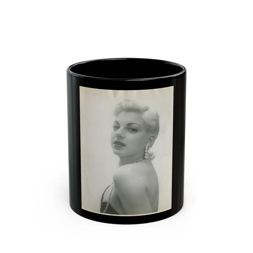 Barbara Nichols #320 (Vintage Female Icon) Black Coffee Mug-11oz-Go Mug Yourself