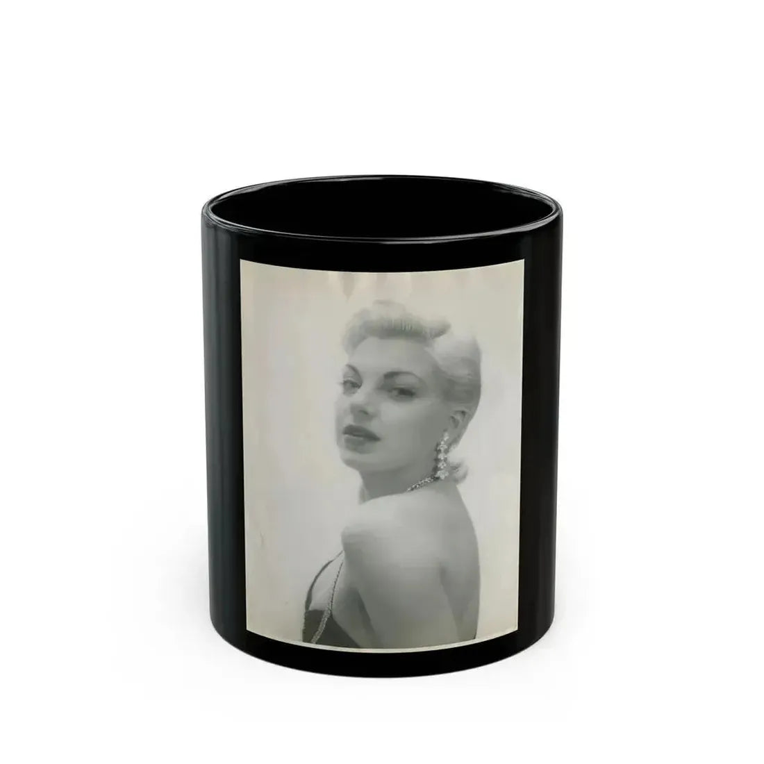 Barbara Nichols #320 (Vintage Female Icon) Black Coffee Mug 11oz - Go Mug Yourself