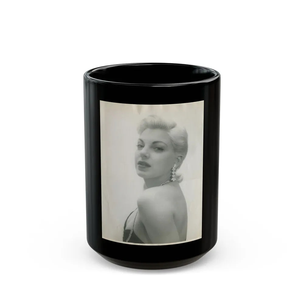 Barbara Nichols #320 (Vintage Female Icon) Black Coffee Mug-15oz-Go Mug Yourself