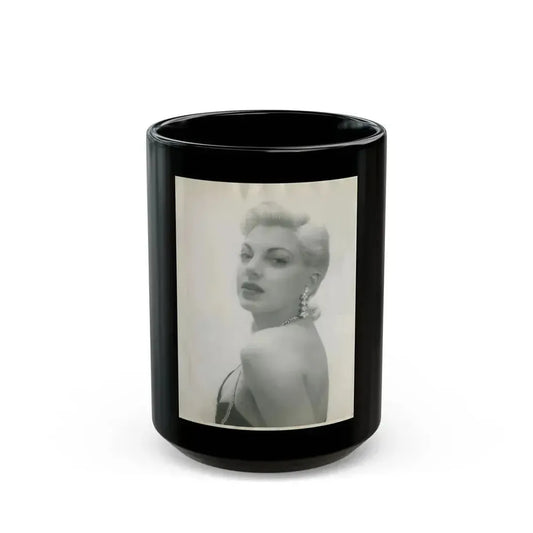 Barbara Nichols #320 (Vintage Female Icon) Black Coffee Mug 15oz - Go Mug Yourself