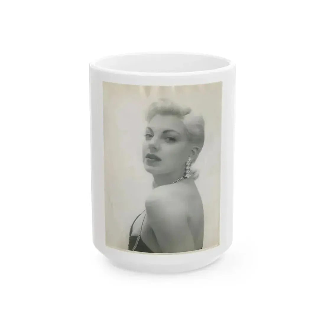 Barbara Nichols #320 (Vintage Female Icon) White Coffee Mug 15oz - Go Mug Yourself