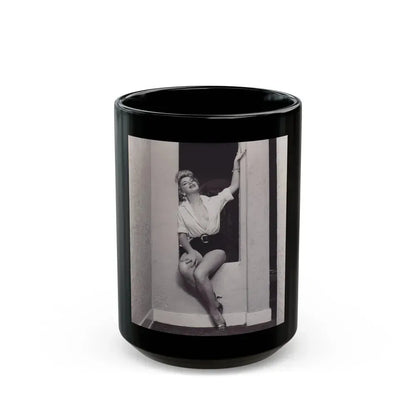 Barbara Nichols #321 (Vintage Female Icon) Black Coffee Mug 15oz - Go Mug Yourself