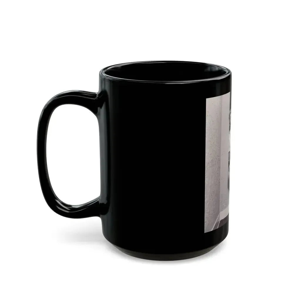Barbara Nichols #321 (Vintage Female Icon) Black Coffee Mug - Go Mug Yourself