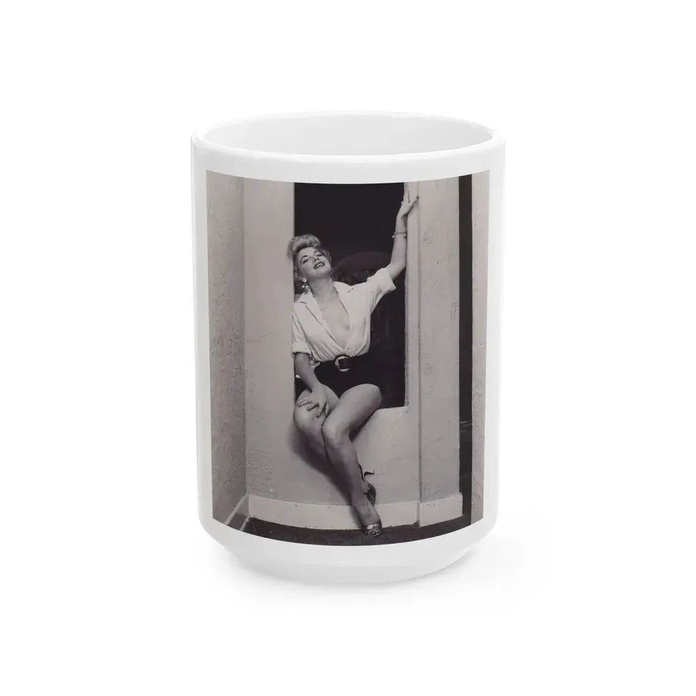 Barbara Nichols #321 (Vintage Female Icon) White Coffee Mug 15oz - Go Mug Yourself