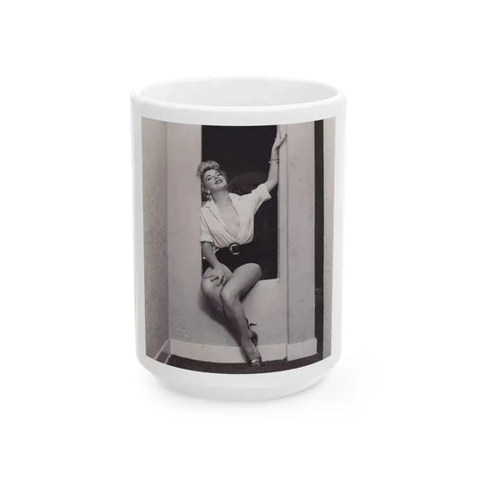 Barbara Nichols #321 (Vintage Female Icon) White Coffee Mug 15oz - Go Mug Yourself