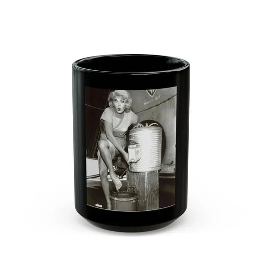 Barbara Nichols #322 (Vintage Female Icon) Black Coffee Mug 15oz - Go Mug Yourself