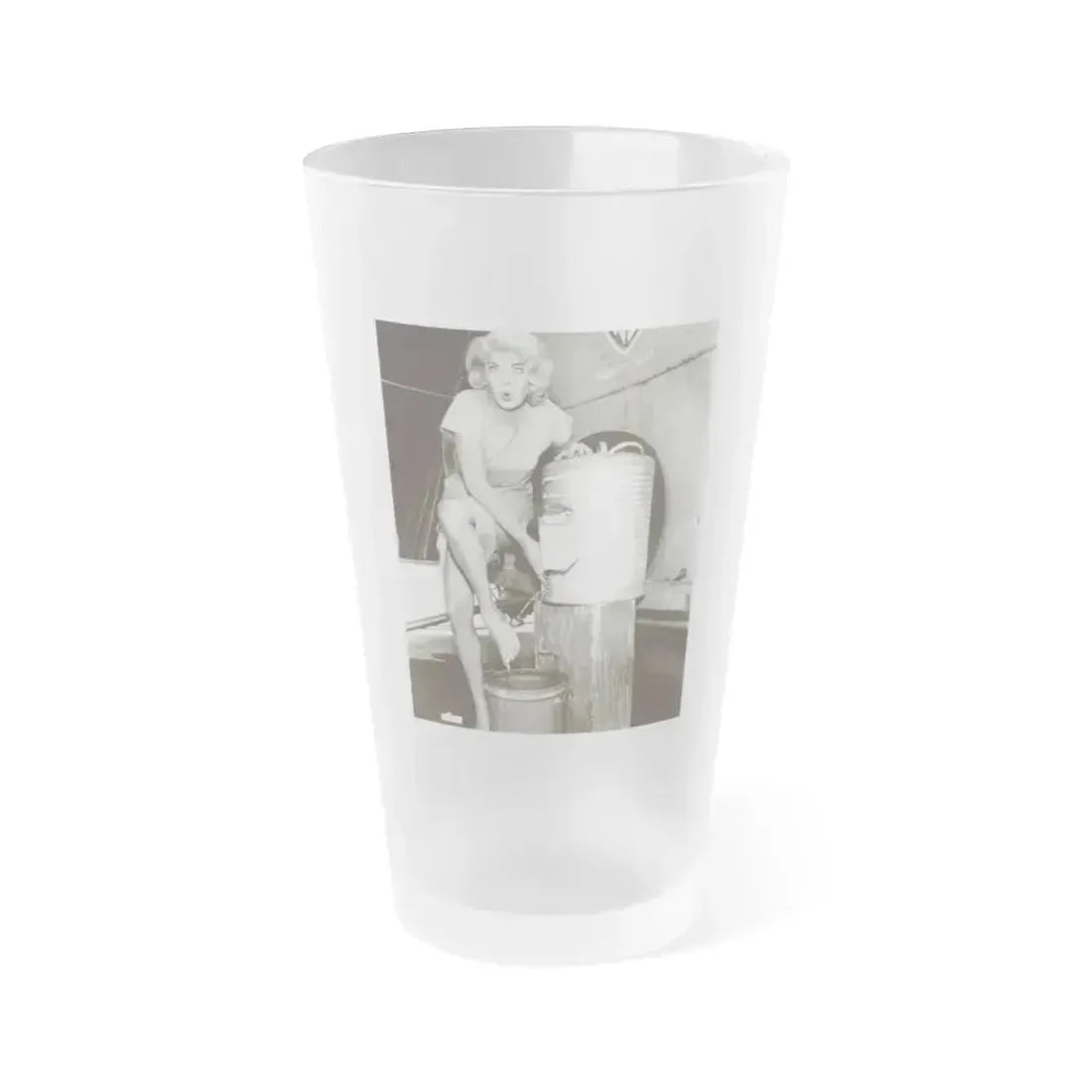 Barbara Nichols #322 (Vintage Female Icon) Frosted Pint Glass 16oz 16oz Frosted - Go Mug Yourself