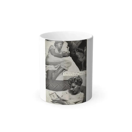 Barbara Nichols #323 - Page 1 of 7 with, 2 B&W Photos from American Beauties Mag. Fall '53 (Vintage Female Icon) Color Changing Mug 11oz 11oz - Go Mug Yourself