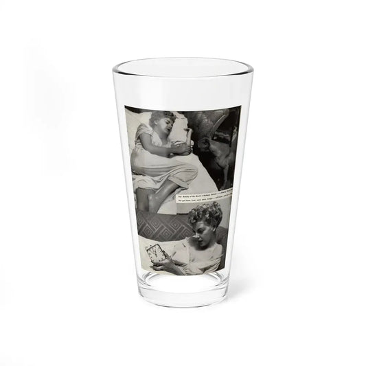 Barbara Nichols #323 - Page 1 of 7 with, 2 B&W Photos from American Beauties Mag. Fall '53 (Vintage Female Icon) Pint Glass 16oz 16oz - Go Mug Yourself