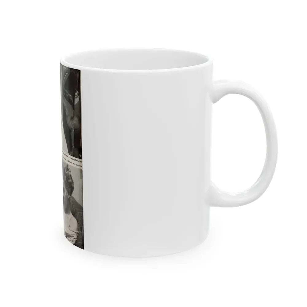 Barbara Nichols #323 - Page 1 of 7 with, 2 B&W Photos from American Beauties Mag. Fall '53 (Vintage Female Icon) White Coffee Mug - Go Mug Yourself