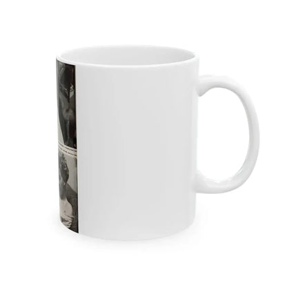 Barbara Nichols #323 - Page 1 of 7 with, 2 B&W Photos from American Beauties Mag. Fall '53 (Vintage Female Icon) White Coffee Mug - Go Mug Yourself