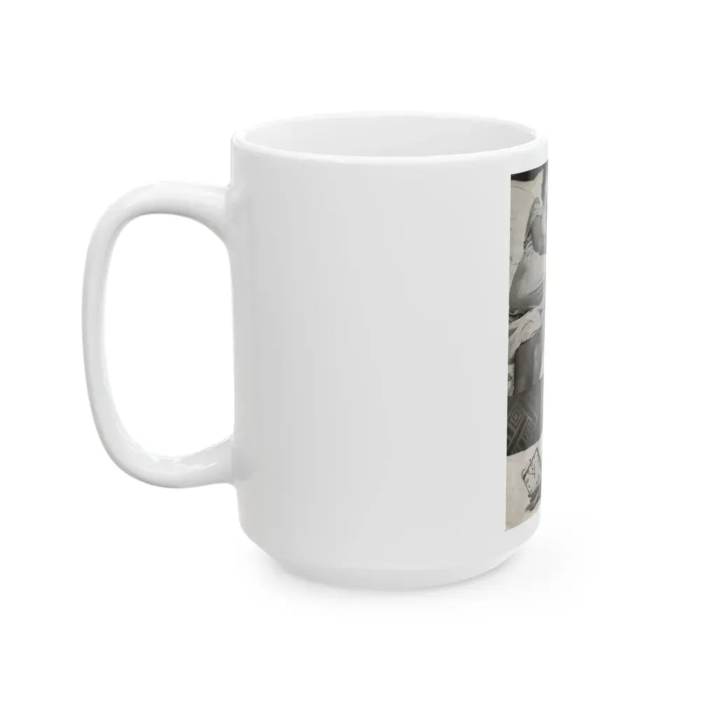 Barbara Nichols #323 - Page 1 of 7 with, 2 B&W Photos from American Beauties Mag. Fall '53 (Vintage Female Icon) White Coffee Mug - Go Mug Yourself