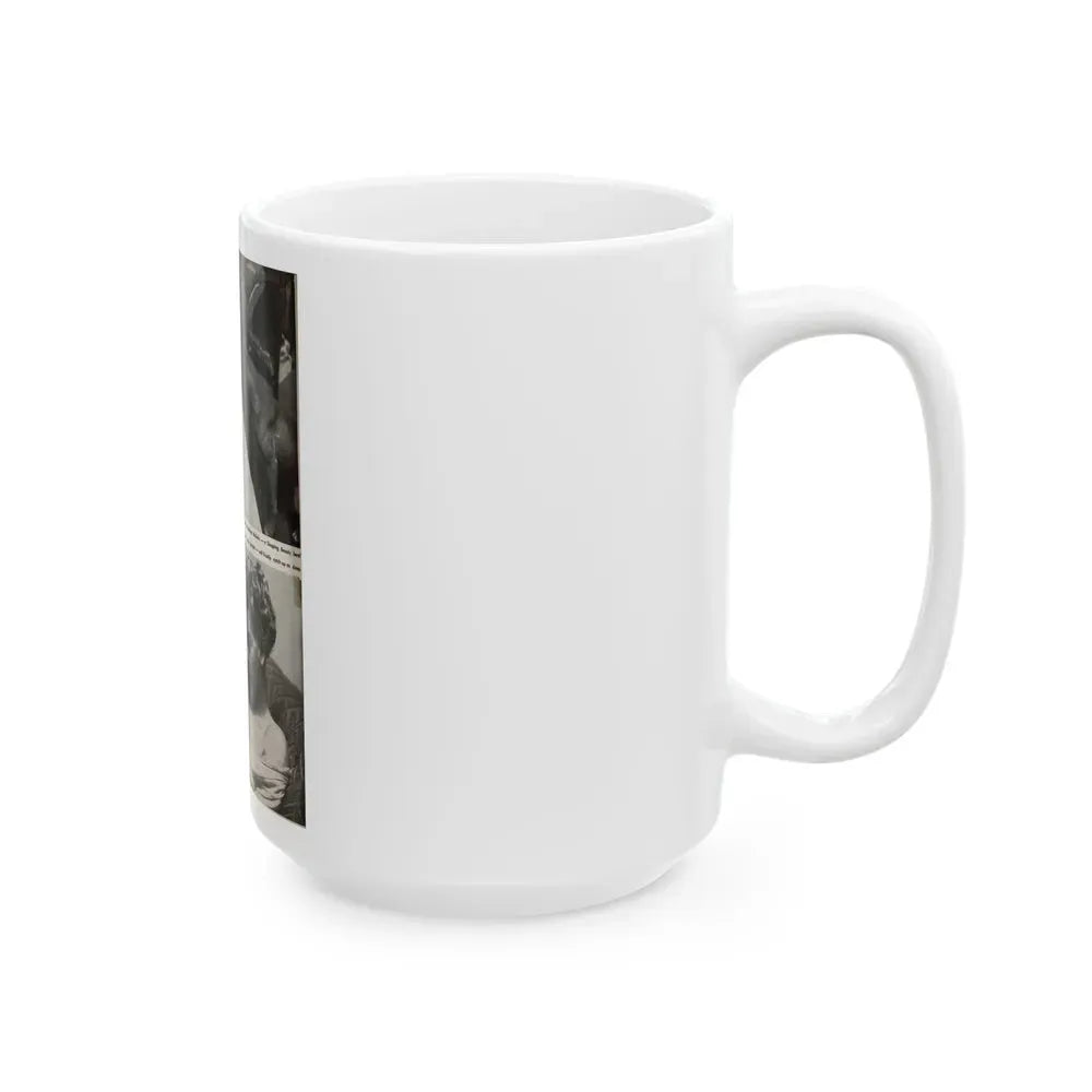 Barbara Nichols #323 - Page 1 of 7 with, 2 B&W Photos from American Beauties Mag. Fall '53 (Vintage Female Icon) White Coffee Mug - Go Mug Yourself