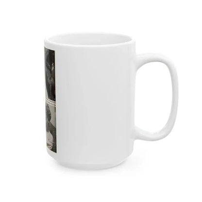 Barbara Nichols #323 - Page 1 of 7 with, 2 B&W Photos from American Beauties Mag. Fall '53 (Vintage Female Icon) White Coffee Mug - Go Mug Yourself