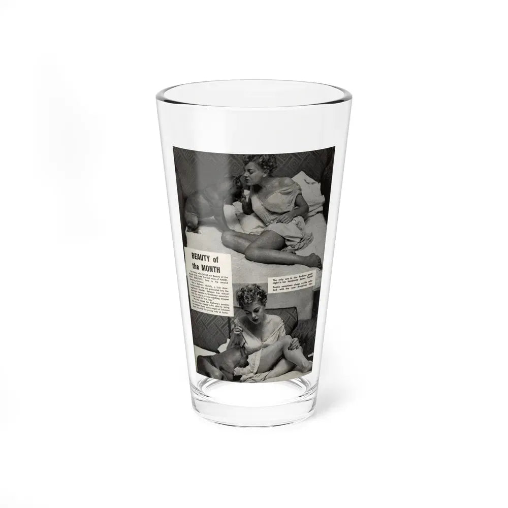 Barbara Nichols #324 - Page 2 of 7 with, 2 B&W Photos from American Beauties Mag. Fall '53 (Vintage Female Icon) Pint Glass 16oz 16oz - Go Mug Yourself