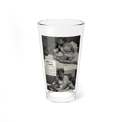Barbara Nichols #324 - Page 2 of 7 with, 2 B&W Photos from American Beauties Mag. Fall '53 (Vintage Female Icon) Pint Glass 16oz 16oz - Go Mug Yourself
